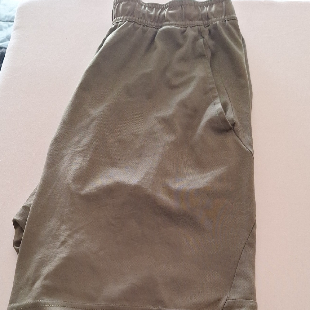 Olive Green Casual Shorts